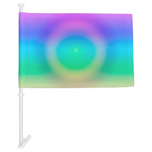 Mystic Rainbow Eye Ombre  Car Flag