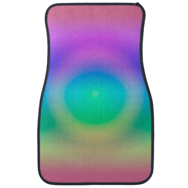 Mystic Rainbow Eye Ombre  Car Floor Mat (Front)