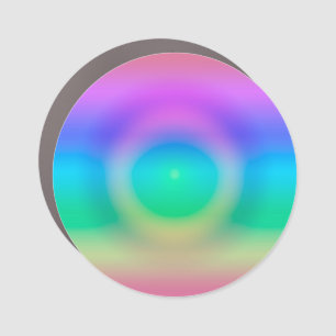 Mystic Rainbow Eye Ombre Car Magnet