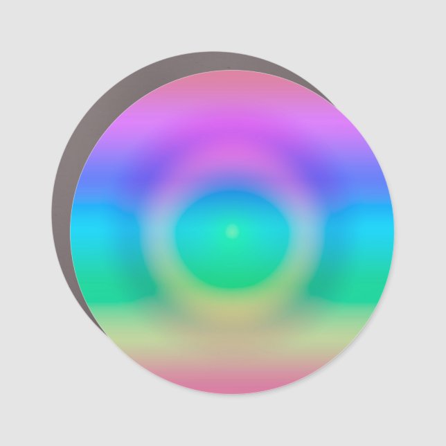 Mystic Rainbow Eye Ombre  Car Magnet (Front)