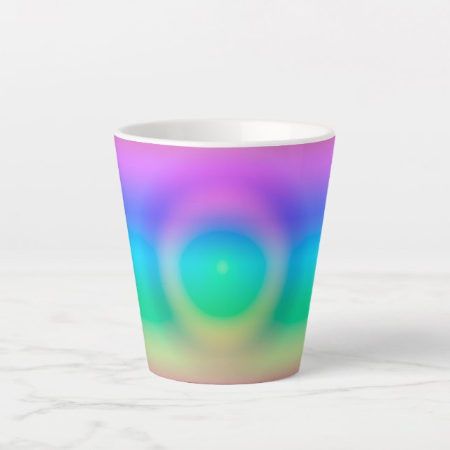 Mystic Rainbow Eye Ombre  Latte Mug (Front)