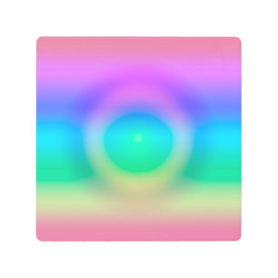 Mystic Rainbow Eye Ombre  Metal Print