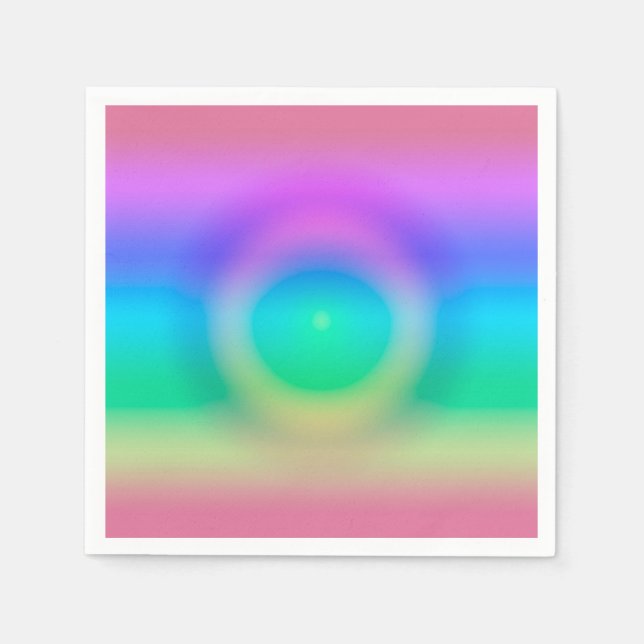 Mystic Rainbow Eye Ombre  Napkins (Front)