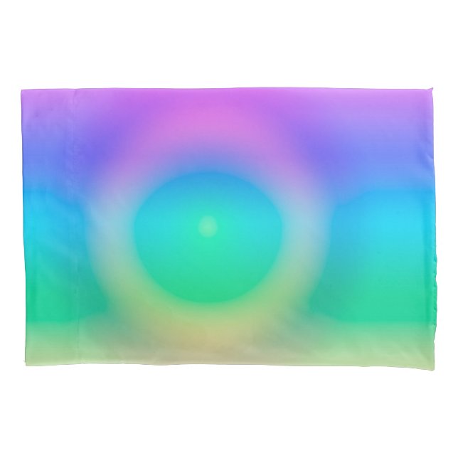 Mystic Rainbow Eye Ombre Pillow Case (Front)