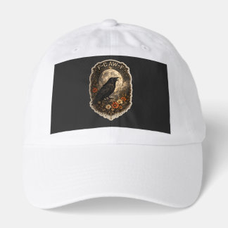 Mystic Raven Under Moon Dark Celestial Aesthetic Hat