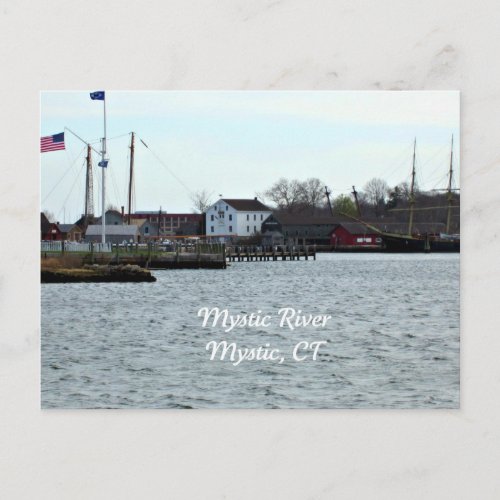 Mystic River Connecticut Postcard