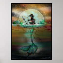 Mystic Sea Mermaid Fantasy Art Poster