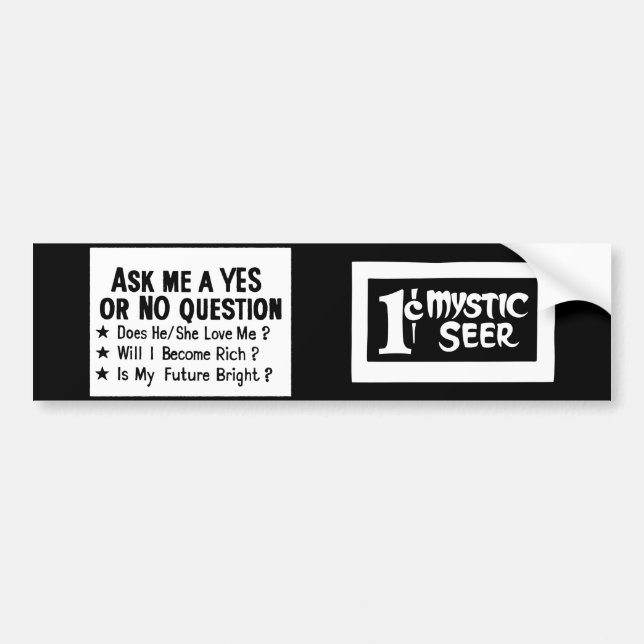 Mystic Seer Bumper Sticker (Front)