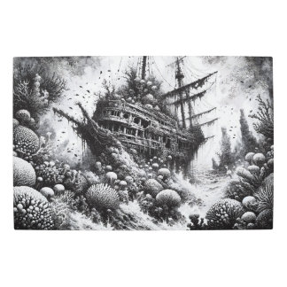 Mystic Shipwreck Depths: An Underwater Odyssey Metal Print