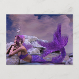Mystic Siren Fantasy Mermaid Art Postcard