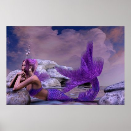 Mystic Siren Fantasy Mermaid Artwork Poster