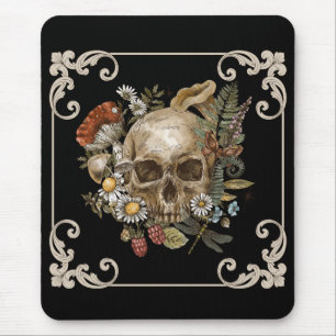 Mystic Skull Vintage Black Mouse Pad
