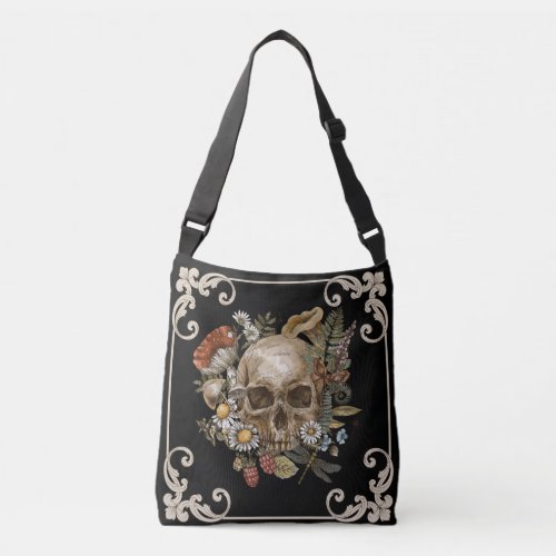 Mystic Skull Vintage Black Tote Bag
