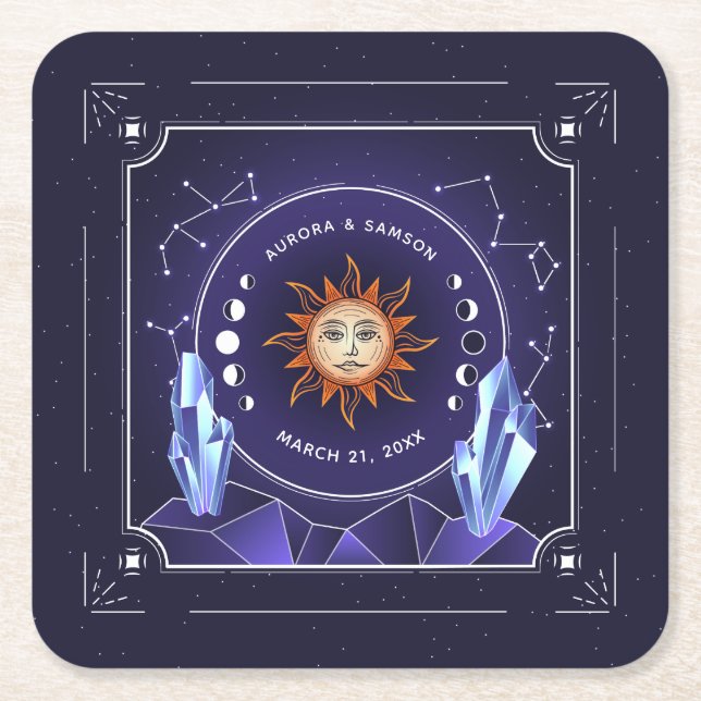 Mystic Sun Personalized Coaster (Front)