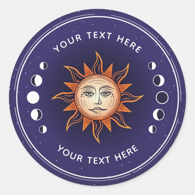Mystic Sun Personalized Sticker (Front)