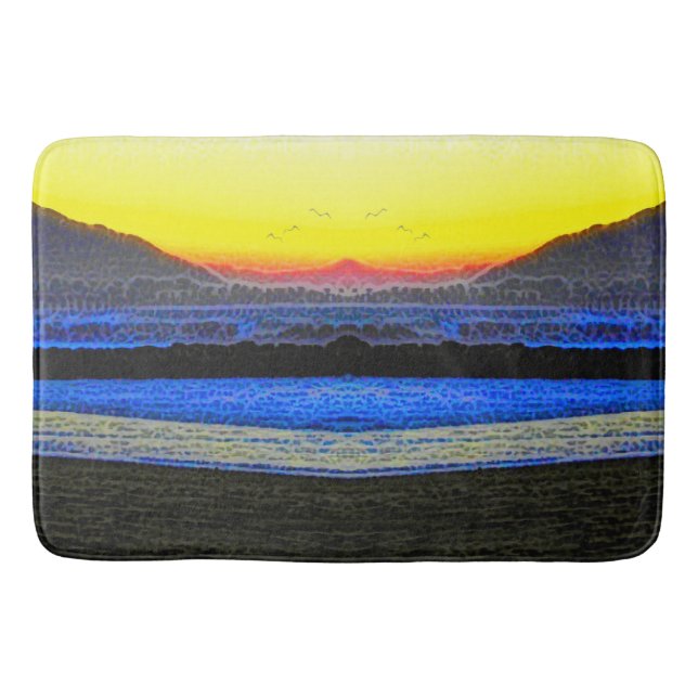 Mystic Sunset Double Vision Bath Mat (Front)