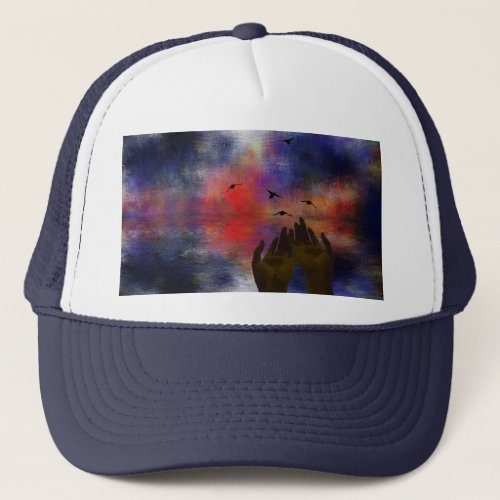 Mystic Sunset Painting Trucker Hat