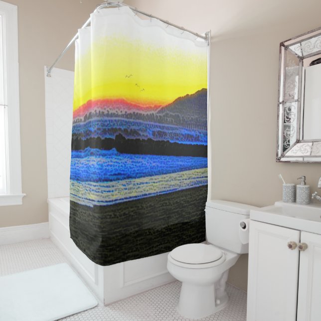 Mystic Sunset  Shower Curtain (In Situ)