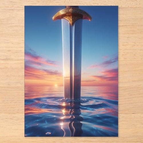Mystic Sunset Sword Wall Art Acrylic Invitations