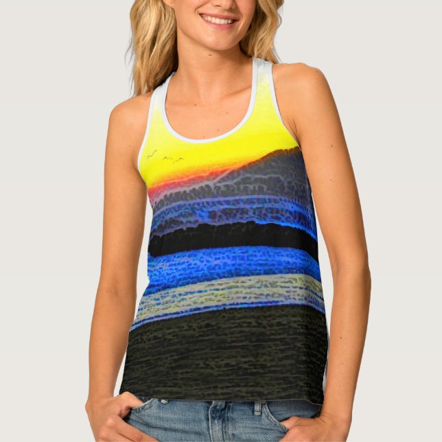 Mystic Sunset  Tank Top (Front)