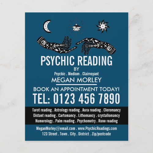 Mystic Symbols Psychic Reading Advertising Flyer