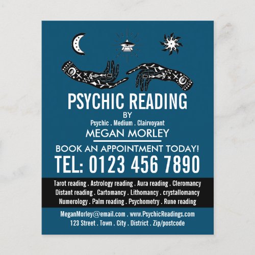 Mystic Symbols Psychic Reading Advertising Flyer