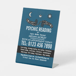 Mystic Symbols, Psychic Reading Advertising Pedestal Sign
