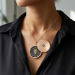 Mystic Tarot  Bachelorette Party Gold Plated Necklace<br><div class="desc">Wear the magic close to your heart. This gold-plated round locket necklace features a sleek, celestial design inspired by tarot stars — a timeless token from Sarah’s unforgettable bachelorette night. Perfect for holding a message, or secret charm, this necklace blends mystic vibes with elegant simplicity. A beautiful bridesmaid gift or...</div>