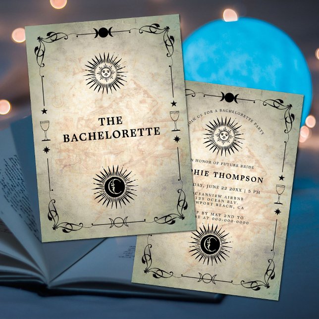 Mystic Tarot Fortune Teller Bachelorette Party Invitation (Creator Uploaded)