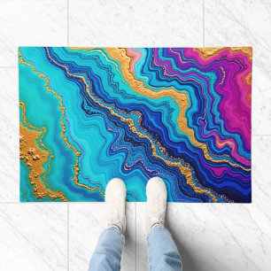 Mystic Teal & Gold Energy Doormat