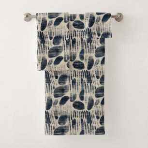 Mystic Tides of Shibori Japanese Bath Towel Set