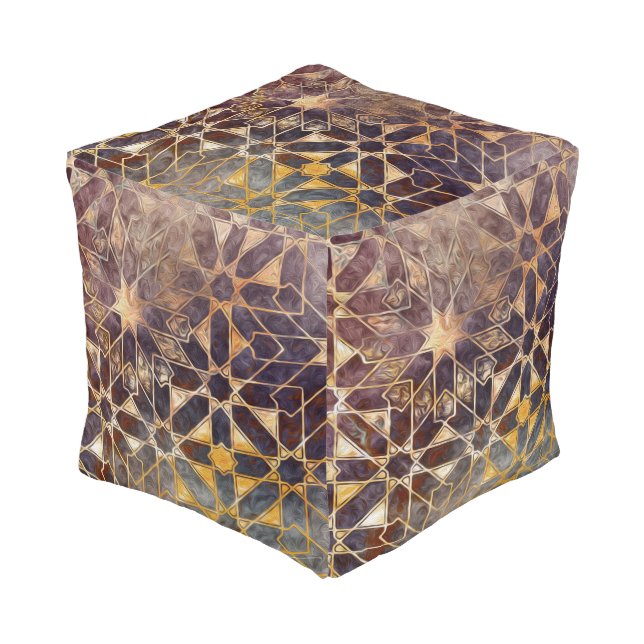 Mystic Tiles I Pouf (Angled Front)