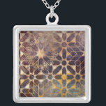 Mystic Tiles I Silver Plated Necklace<br><div class="desc">Home Décor</div>