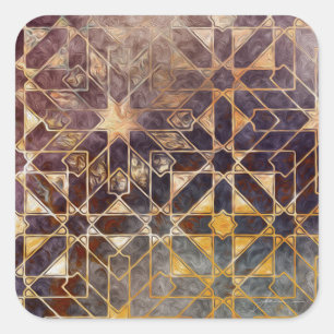 Mystic Tiles I Square Sticker