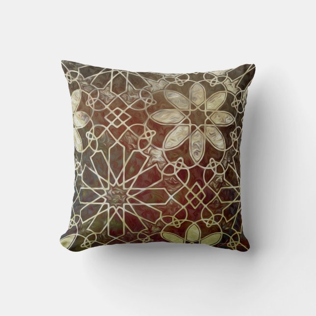 Mystic Tiles II Throw Pillow (Front)