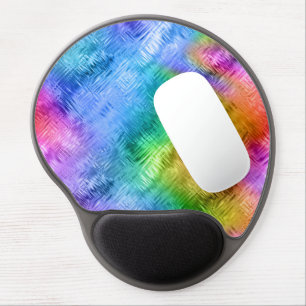 Mystic Topaz Blue Glassy Texture Gel Mouse Pad