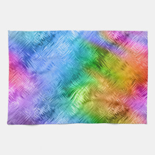 Mystic Topaz Blue Glassy Texture Kitchen Towel