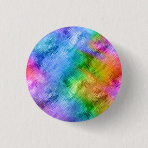 Mystic Topaz Blue Glassy Texture Pinback Button