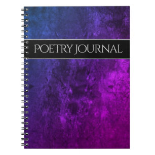 Mystic-Topaz Office Chic Purple Pink Blue Poetry Notebook