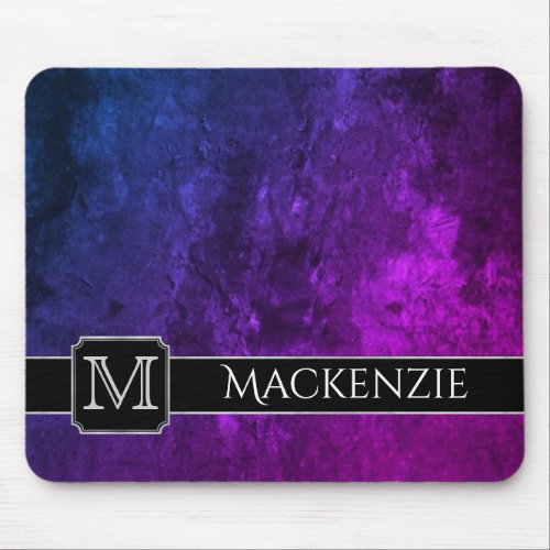 Mystic_Topaz Office  Name Purple Pink Blue Ombre Mouse Pad