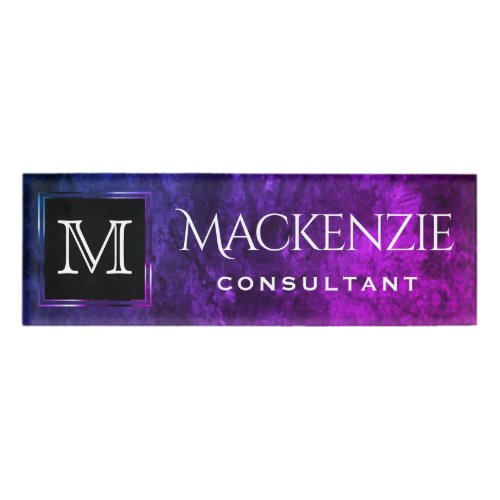 Mystic_Topaz Ombre  Blue Purple Pink Branding Name Tag