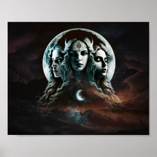 Mystic Triple Goddess Twist Poster