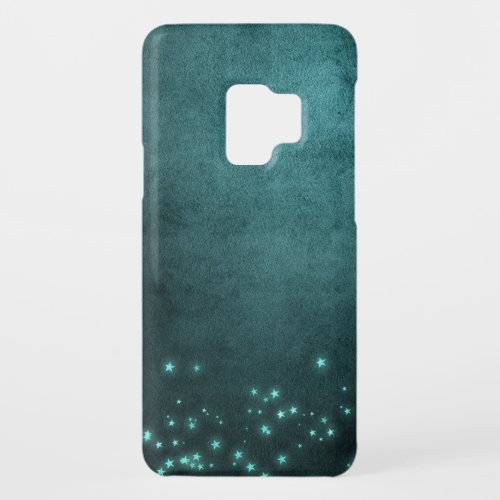 Mystic Twilight Stars  Deep Teal Green Neon Glow Case_Mate Samsung Galaxy S9 Case