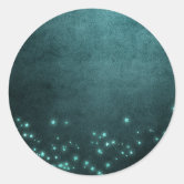 Neon Blue Teal Light Bright Fashion Color Trend Square Sticker