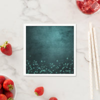 Mystic Twilight Stars | Deep Teal Green Neon Glow