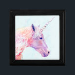 Mystic Unicorn Gift Box<br><div class="desc">Mystic Unicorn I by Victoria Borges. Features a pink and purple unicorn with paintbrush-like strokes.</div>