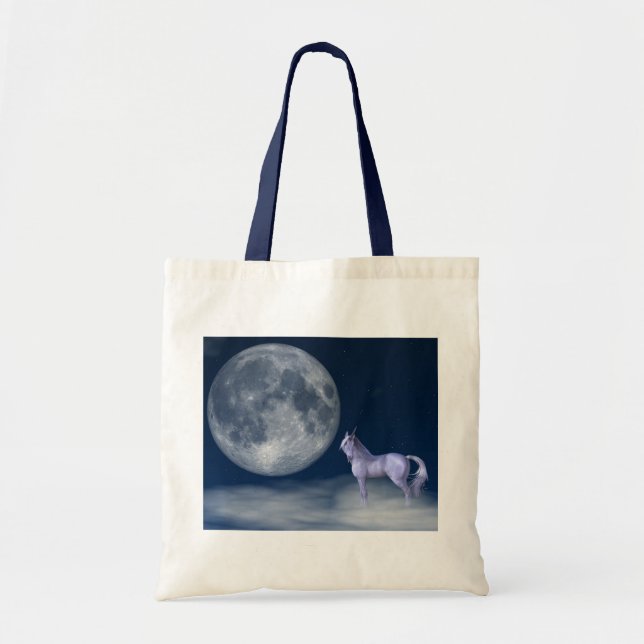 Mystic Unicorn Moon Magic Tote Bag (Front)