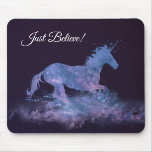Mystic Unicorn Silhouette Mouse Pad