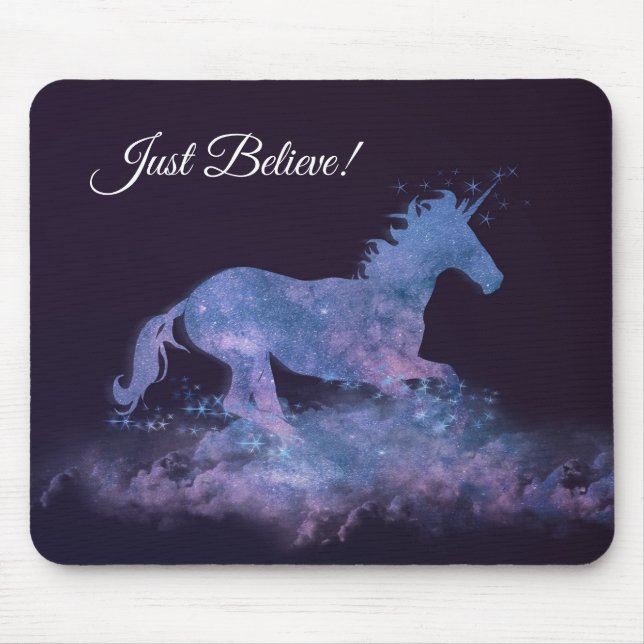Mystic Unicorn Silhouette Mouse Pad (Front)