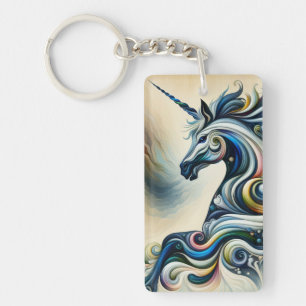 Mystic Unicorn Swirl Keychain